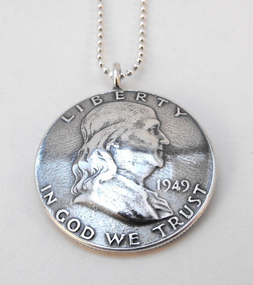 1949 Benjamin Franklin Coin Pendant