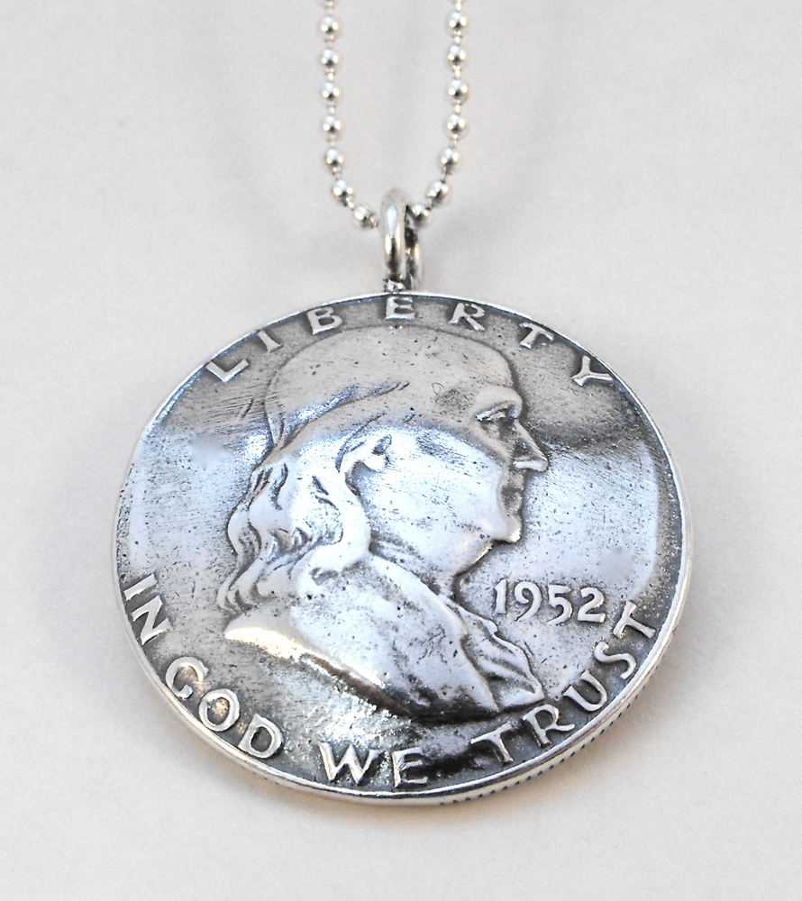 1952 Benjamin Franklin Coin Pendant
