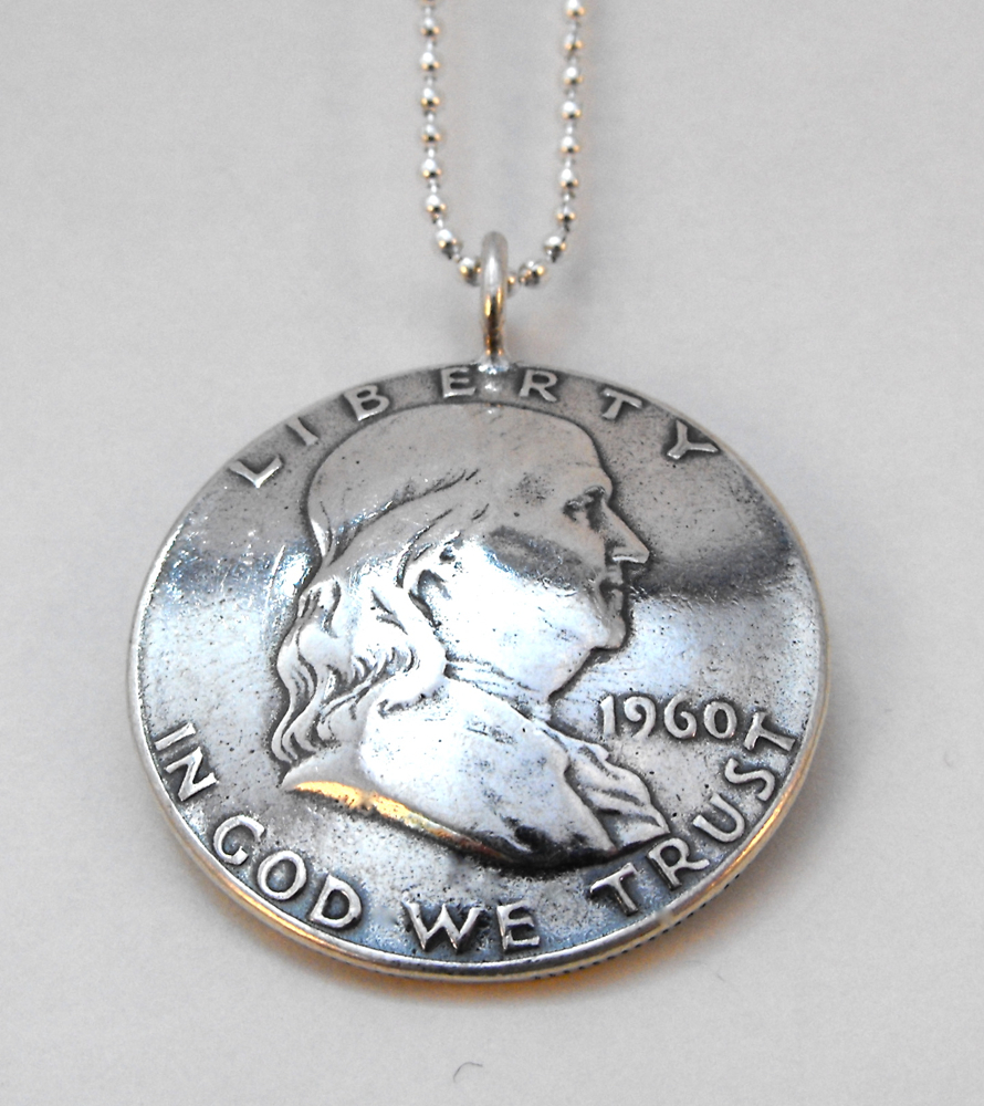 1960 Benjamin Franklin Coin Pendant