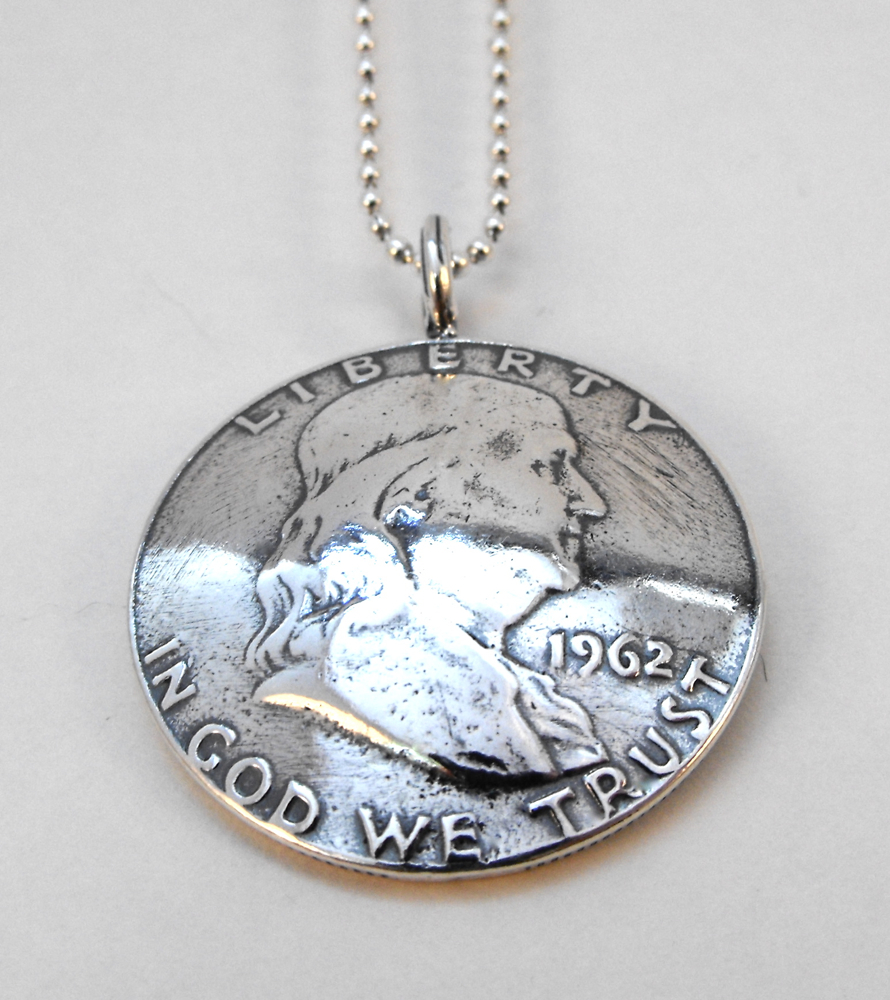 1962 Benjamin Franklin Coin Pendant